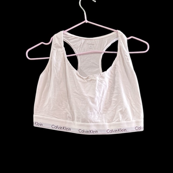 Calvin Klein White Racerback Bra - Size 2X - Picture 1 of 4